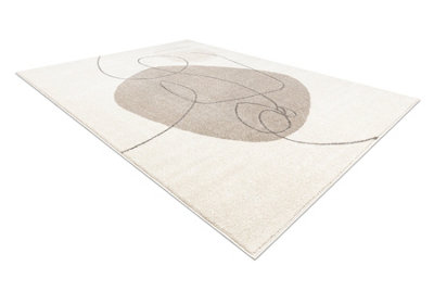 Carpet FUSION 8299 cream / beige - Geometric, modern, abstract  280x370 cm