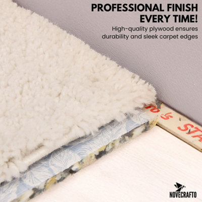 Carpet Gripper Rods 76cm long Pack of 32 Pcs Covering 24.32m Pre-Nailed ...
