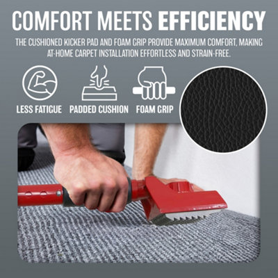 Carpet Kicker Fitting Padded Tool Kit Diy Carpet Stretcher Tool Universal Fit Indoor Carpentry Flooring Fitting Secure Grip Padded