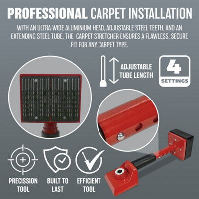 Carpet Kicker Fitting Padded Tool Kit Diy Carpet Stretcher Tool Universal Fit Indoor Carpentry Flooring Fitting Secure Grip Padded