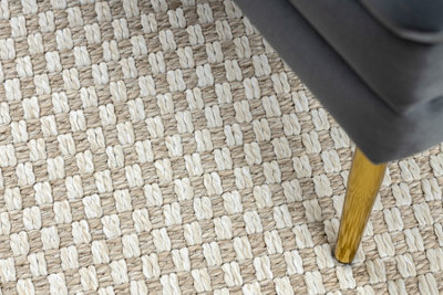 Carpet ORIGI 3555 cream - flat-woven SISAL string 194x290 cm