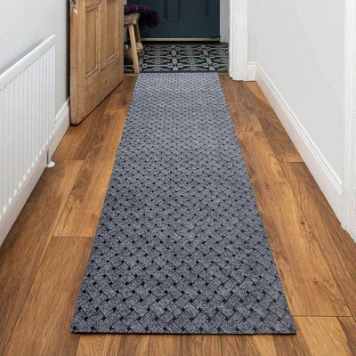 Carpet Runner for Hallways, Kitchen, & Living Room - Vectra Grey 66cm ...