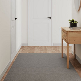 Carpet Runner for Living room, Dining room, Kitchen, Hallway, Laundry room Grey 100x180 cm