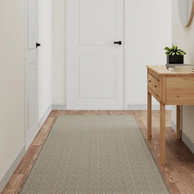 Carpet Runner Sisal Look Silver 80x250 cm