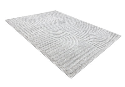 Carpet SANTO SISAL 0989 geometric grey 180x270 cm