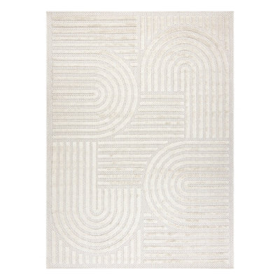 Carpet SANTO SISAL 0989 geometric white 120x170 cm