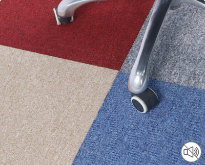 Carpet Tiles Heavy Duty 20pcs 5SQM Commercial Office Home Shop Retail Flooring - 3