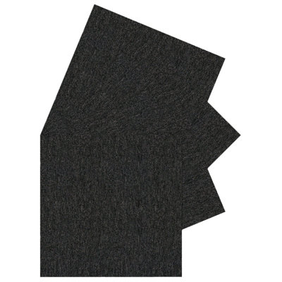Carpet Tiles Heavy Duty 20pcs 5SQM in Anthracite Commercial Office Home Shop Retail Flooring - 4