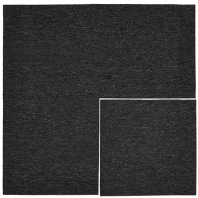 Carpet Tiles Heavy Duty 20pcs 5SQM in Anthracite Commercial Office Home Shop Retail Flooring - 6