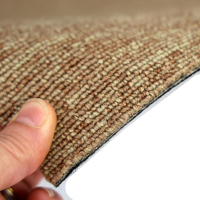 Carpet Tiles Heavy Duty 20pcs 5SQM in Beige Commercial Office Home Shop Retail Flooring - 7