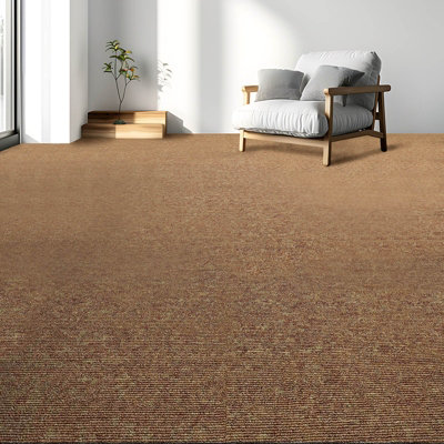 Carpet Tiles Heavy Duty 20pcs 5SQM in Beige Commercial Office Home Shop Retail Flooring