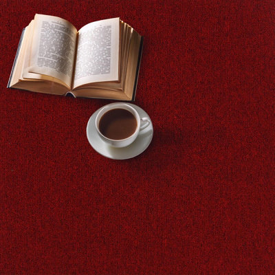 Carpet Tiles Heavy Duty 20pcs 5SQM in Red Commercial Office Home Shop Retail Flooring - 6