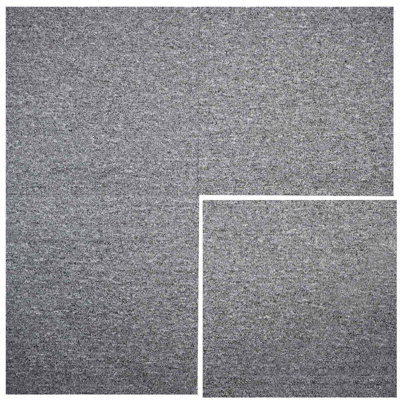 Carpet Tiles Heavy Duty in Grey 20pcs 5SQM Commercial Office Home Shop Retail Flooring - 4