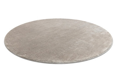 Carpet VISCO circle silver 3 plush, IMITATION OF RABBIT FUR  circle 120 cm