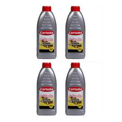 Carplan 4 Stroke Lawn Mower Oil Lubrication Automotive SAE30 1 Liter 1L x 4