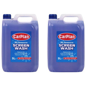 CarPlan All Seasons Concentrated Screenwash 5L x2 Windshield Washer Fluid 10L