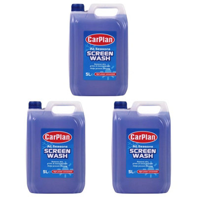 CarPlan All Seasons Concentrated Screenwash 5L x3 Windshield Washer Fluid 15L