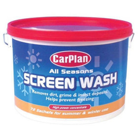 Carplan All Seasons Screen Wash Bucket Containing 72 Sachets Care Clean x 2