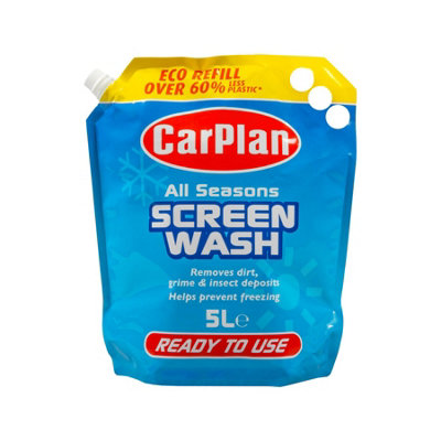 CarPlan All Seasons Winter Ready To Use Screen Wash Windscreen Fluid 5L x2