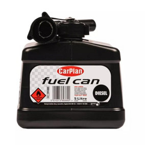 CarPlan Black Plastic Diesel Fuel Can Flexible Nozzle 5L Capacity TPE005 x 12