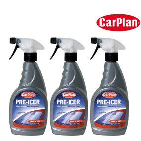 CarPlan Blue Star Pre-Icer Trigger Spray 500mL x3 Treatment 1.5 Litres Ice Melt