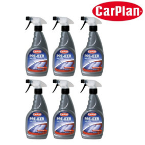 CarPlan Blue Star Pre-Icer Trigger Spray - 500mL x6 Freeze Treatment 3 Litres