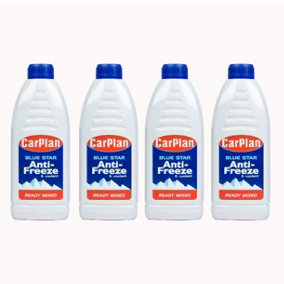 CarPlan Blue Star Ready Mixed Antifreeze & Coolant - 1L x 4