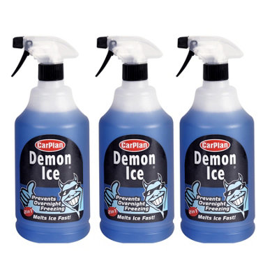 CarPlan Car Windscreen De Icer Prevents Freezing 3x 1L Trigger Spray 3 Litres