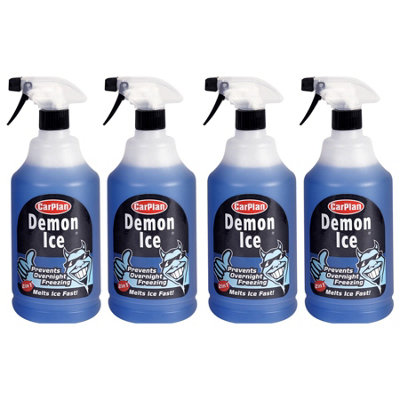 CarPlan Car Windscreen De Icer Prevents Freezing 4x 1L Trigger Spray 4 Litres