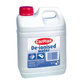 Carplan De-Ionised Water 2.5L - Premium Quality Distilled Water for Car Batteries