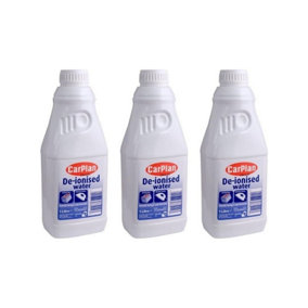 CarPlan Deionised Water: 1L for Purity and Performance in Automotive Care (Pack of 3)