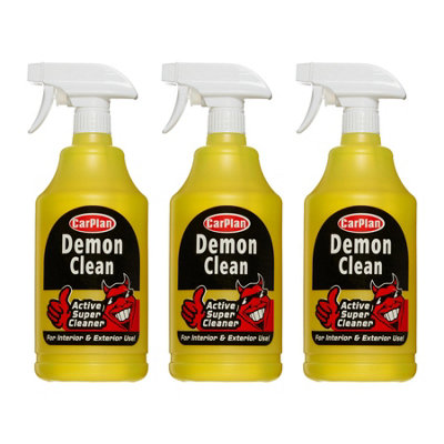 CarPlan Demon Car Wash Detailing Active Interior Exterior Super Clean 1L x3