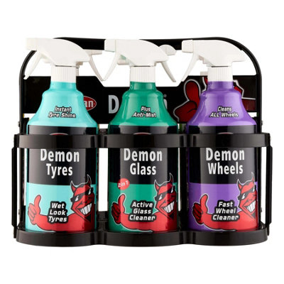 CarPlan Demon Car Wash & Interior Cleaning Carrier Bundle Kit