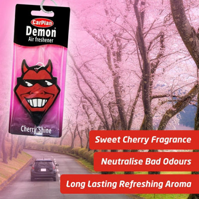 CarPlan Demon DAC001 Single Carded Air Freshener Cherry x2 Fragrance Scent Car