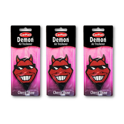 CarPlan Demon DAC001 Single Carded Air Freshener Cherry x3 Fragrance Scent Car