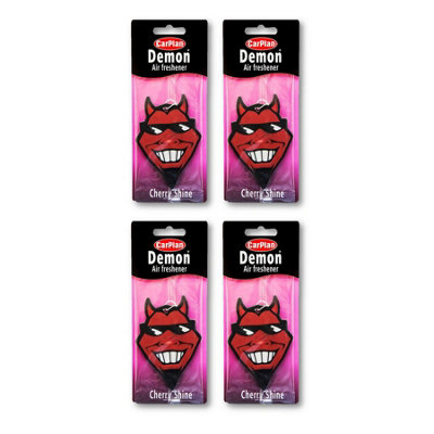 CarPlan Demon DAC001 Single Carded Air Freshener Cherry x4  Fragrance Scent Car