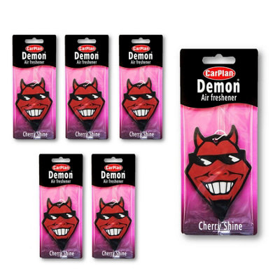 CarPlan Demon DAC001 Single Carded Air Freshener Cherry x6  Fragrance Scent Car