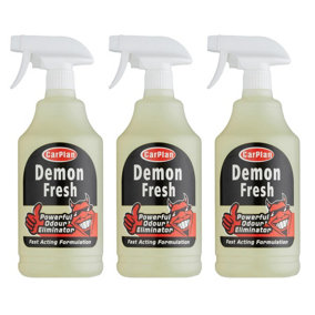 CarPlan Demon Fresh Powerful Odour Eliminator Multi Air Freshener Spray 1L x3