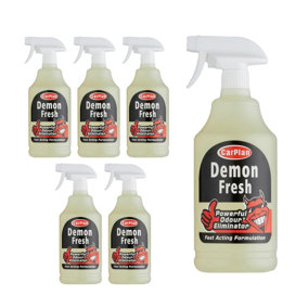 CarPlan Demon Fresh Powerful Odour Eliminator Multi Air Freshener Spray 1L x6