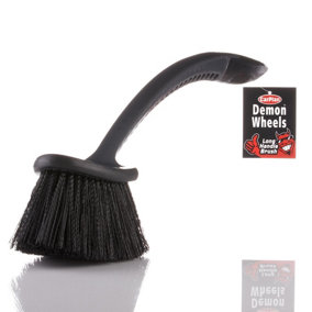 CarPlan Demon Long Handle Brush For Cleaning Valeting Comfort Grip Handle