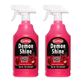 Carplan Demon Shine Spray On Shine Car Wax Polish Spray & Wipe 1L 1 Litre x2