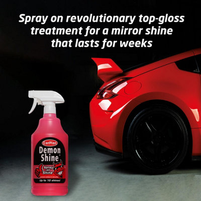 Carplan Demon Shine Spray On Shine Car Wax Polish Spray & Wipe 1L 1 Litre x2 - 3