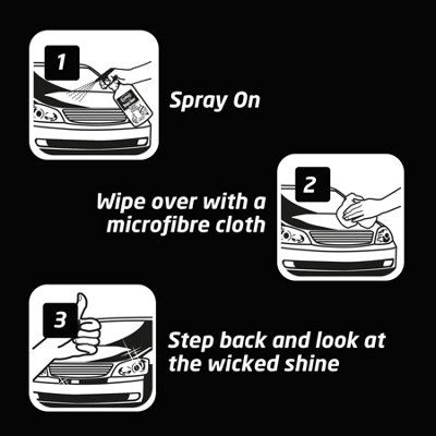 Carplan Demon Shine Spray On Shine Car Wax Polish Spray & Wipe 1L 1 Litre x2 - 4