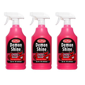 Carplan Demon Shine Spray On Shine Car Wax Polish Spray & Wipe 1L 1 Litre x3