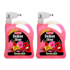 Carplan Demon Shine Spray On Shine Car Wax Polish Spray & Wipe 2L Gun x2