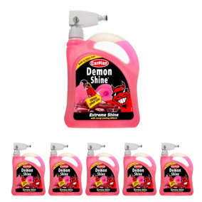 Carplan Demon Shine Spray On Shine Car Wax Polish Spray & Wipe 2L Gun x6