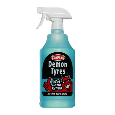 CarPlan Demon Tyres Instant Shine Cleaner Polisher Wet Look Tyres 1 Litre