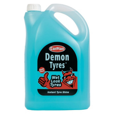 CarPlan Demon Tyres Instant Shine Cleaner Polisher Wet Look Tyres 5 Litre
