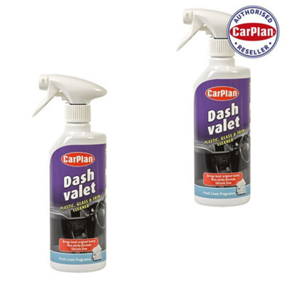 CarPlan DVC600 Dash Valet Dashboard & Interior Plastic Cleaner - 600ml x 2