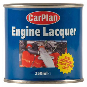 Carplan Engine Lacquer Gloss Black High Quality Long Lasting 250ml Elp002 x 12